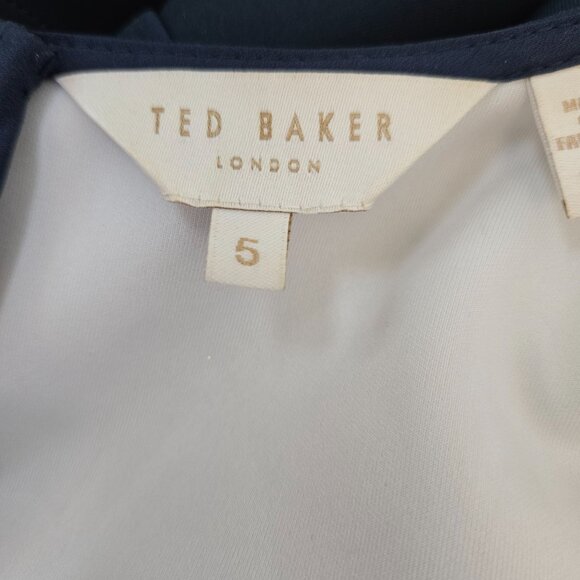 Ted Baker Gallah Floral Cap Sleeve Fit & Flare Skater Dress Size TB 5/US XL - Picture 3 of 8